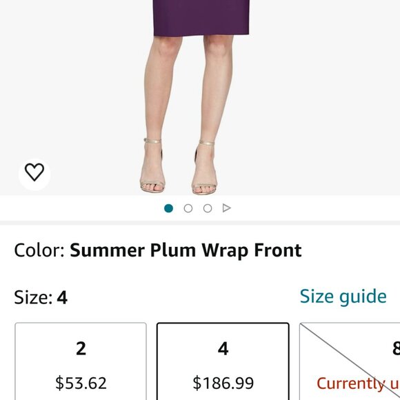 Alex Evenings Short Sheath Compression Dress with Surplice Neckline - Picture 7 of 8